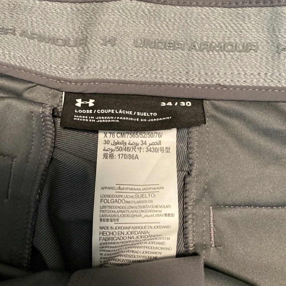 NWT Under Armour men’s golf pants 34/30, grey